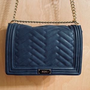 BCBG blue suede bag, great condition